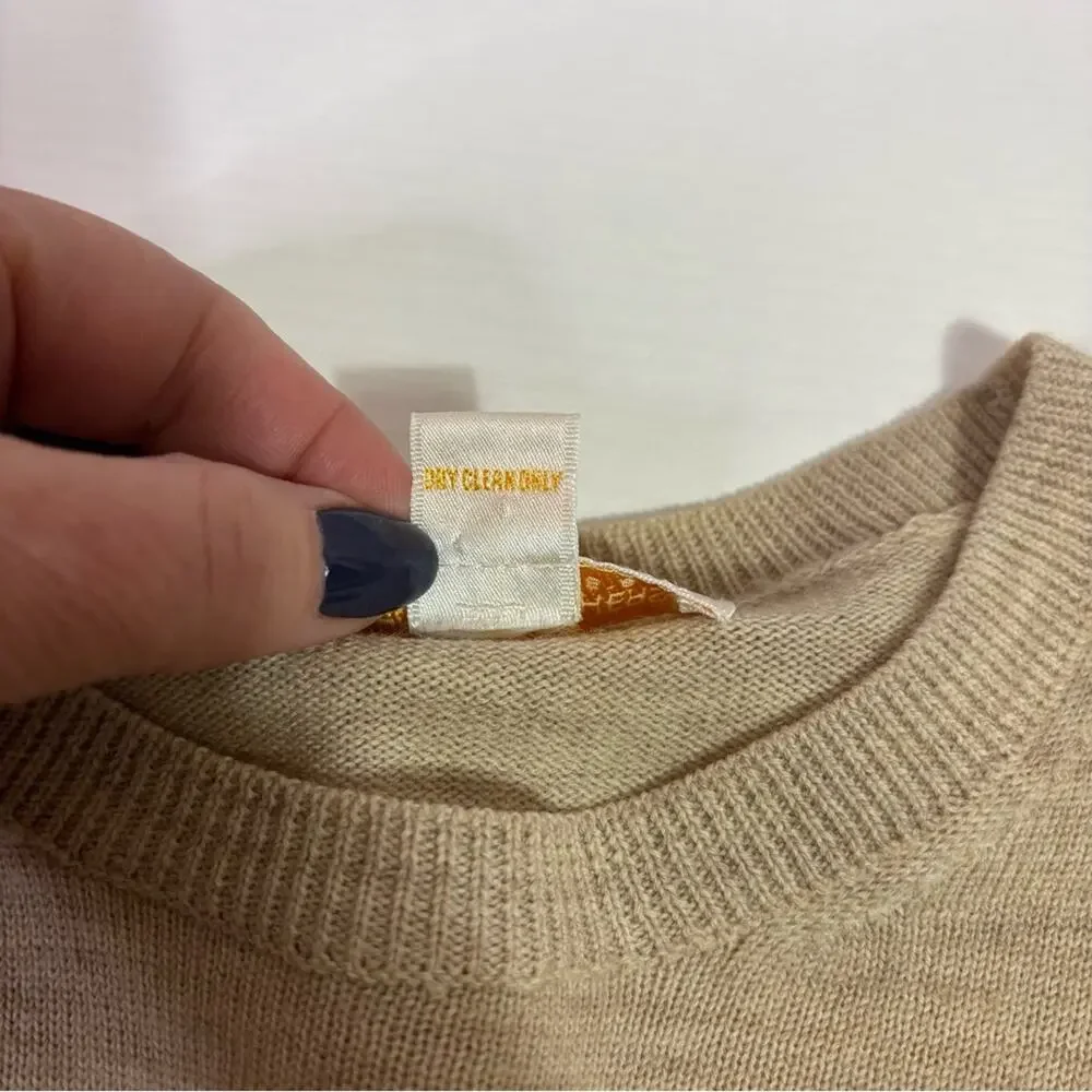 Brooks Brothers Men's Beige Wool Sweater Size Large 0424